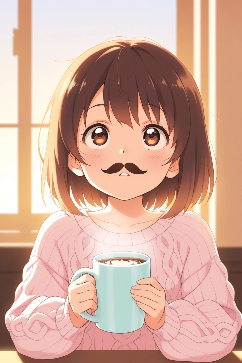 ココア髭？これ付け髭だよ～