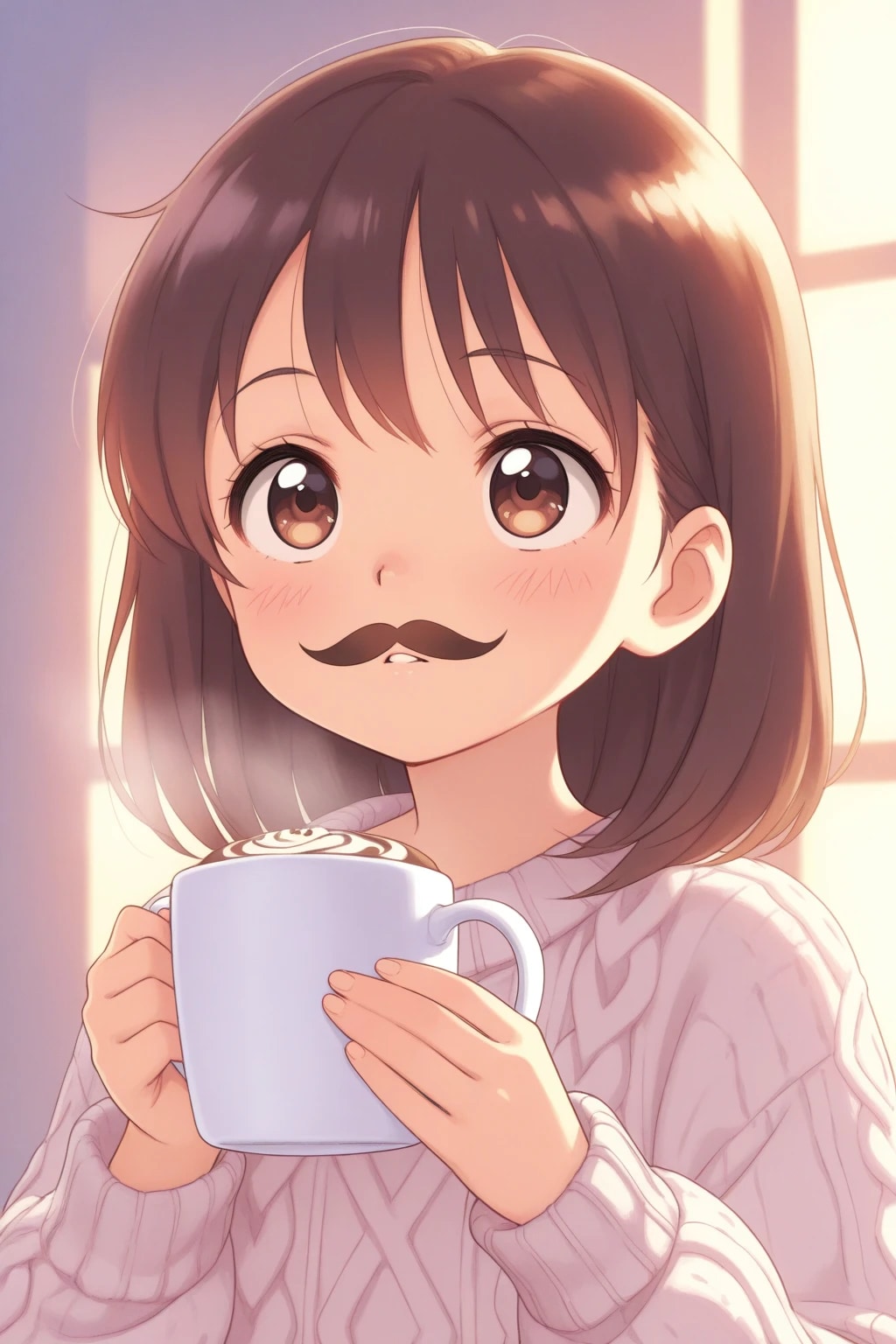 ココア髭？これ付け髭だよ～