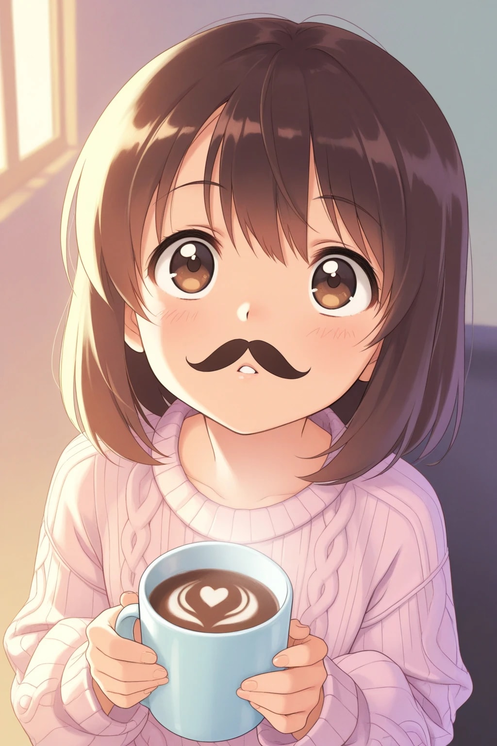 ココア髭？これ付け髭だよ～