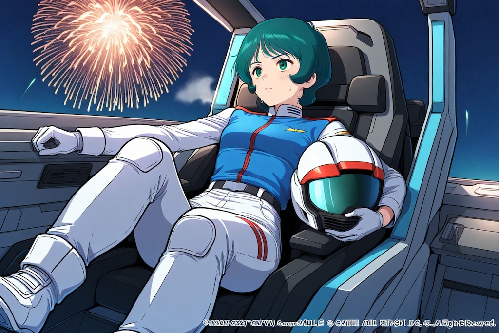 大きな花火が点いたり消えたりしている。アハハ、大きい...彗星かな。イヤ、違う、違うな。彗星はもっとバーって動くもんな。暑っ苦しいなココ。ん...出られないのかな。おーい、出し下さいよ...ねぇ。