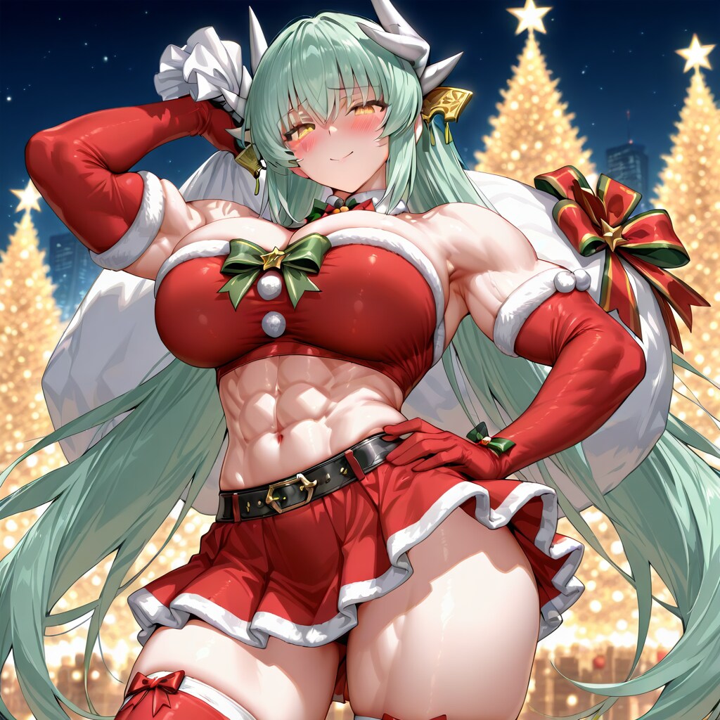 サンタむきむきよひー