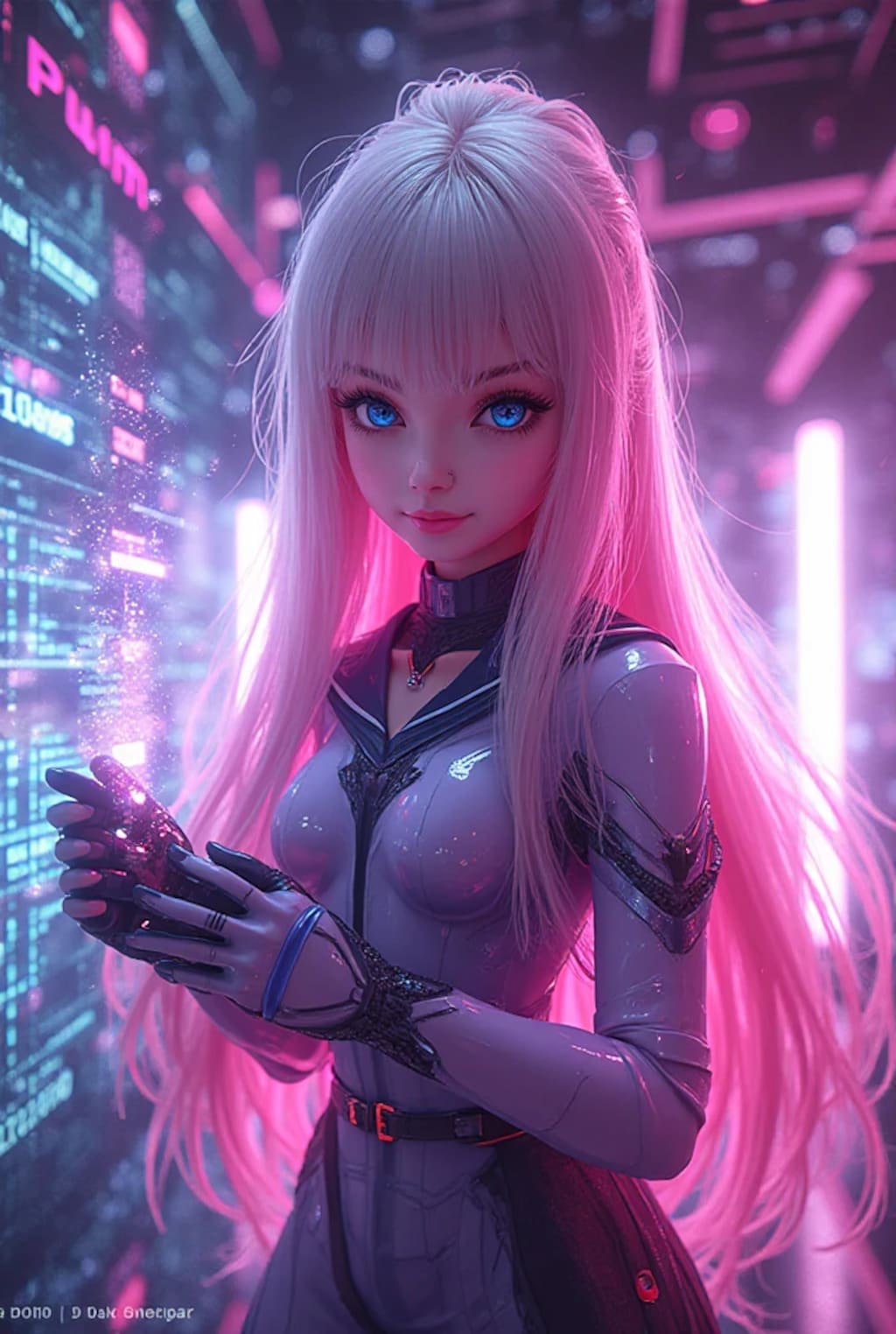 Pink Cyber Girl