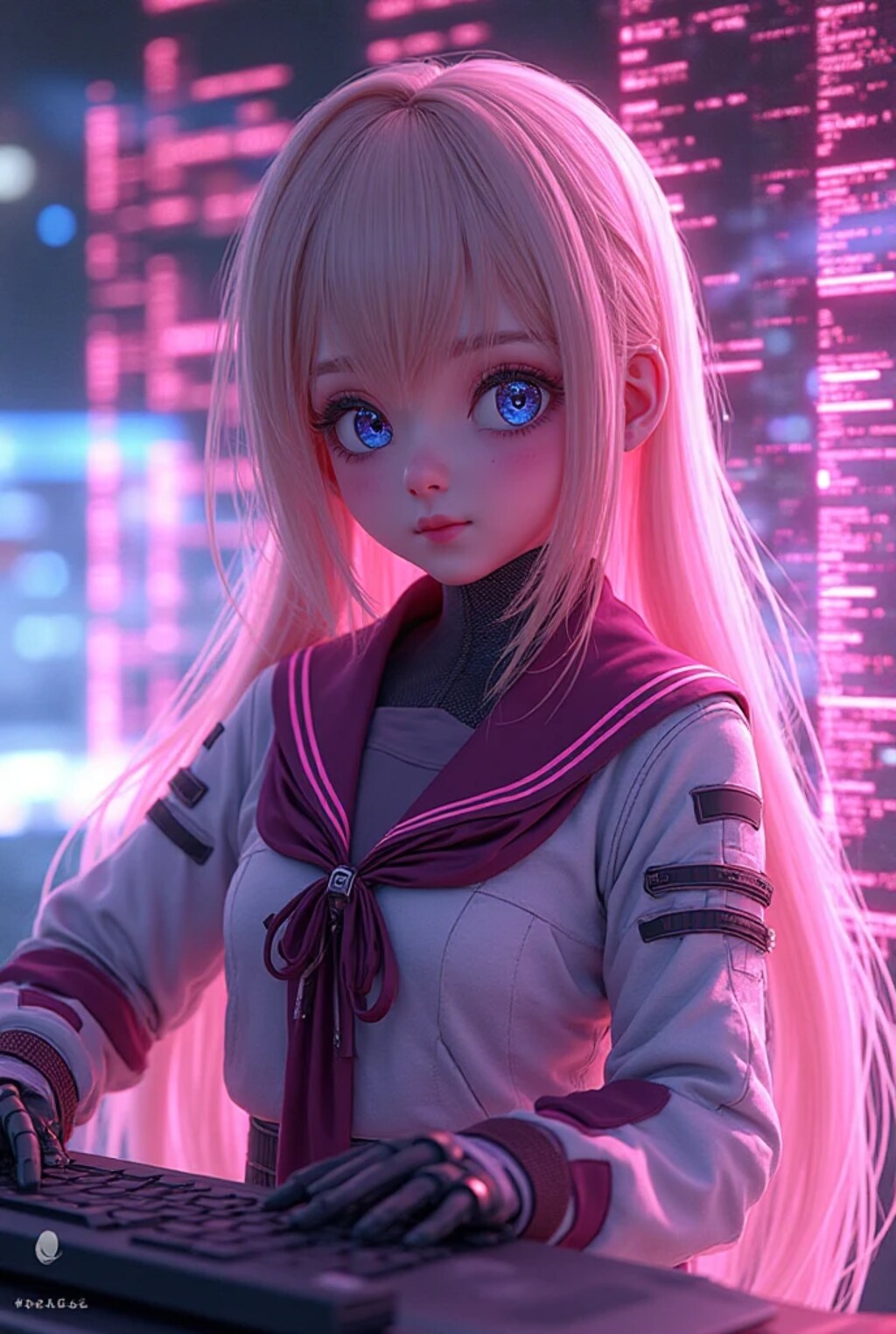 Pink Cyber Girl