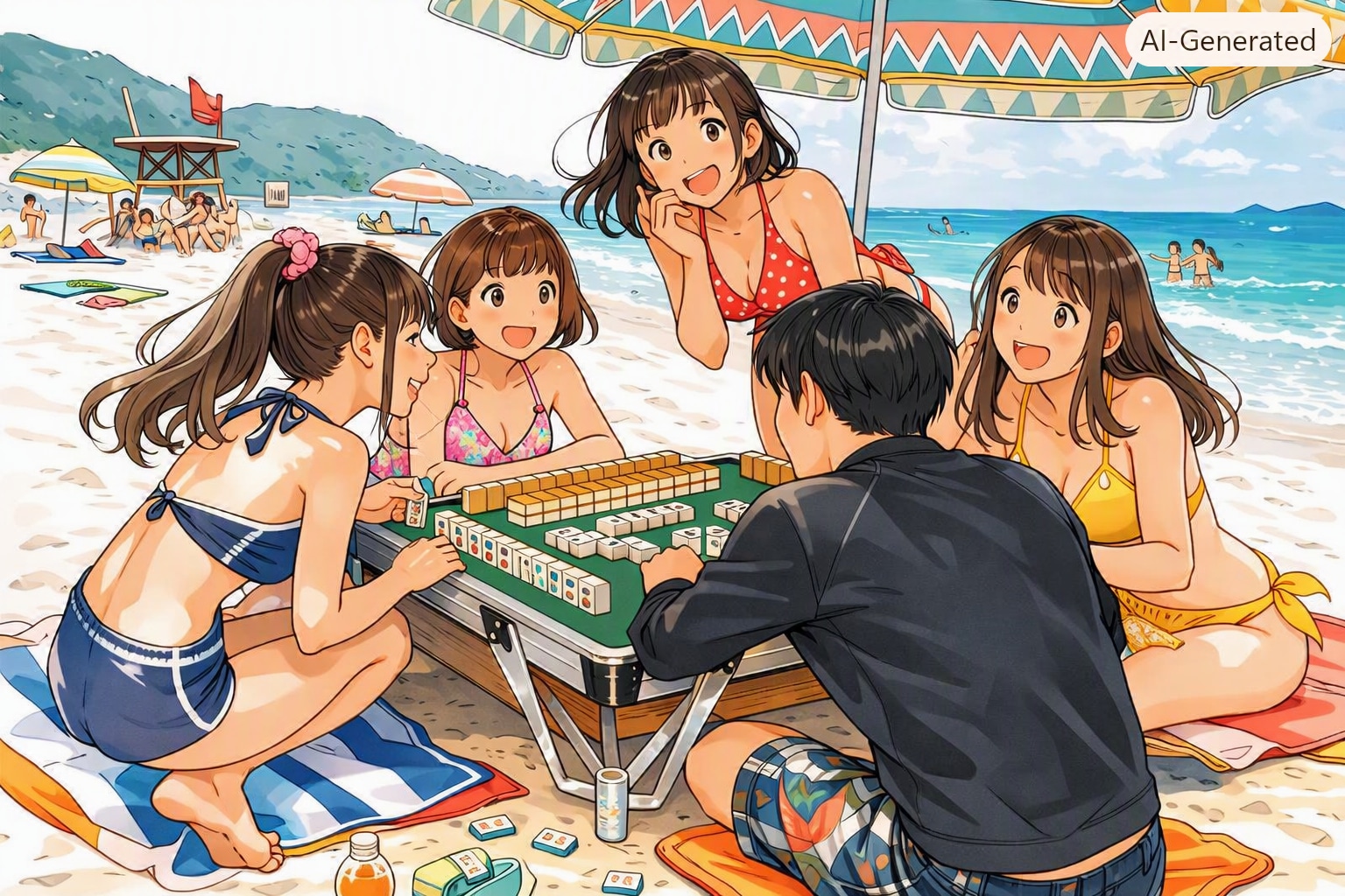 夏の砂浜で麻雀（コパイロット・ニジジャーニー・ジェミニ）