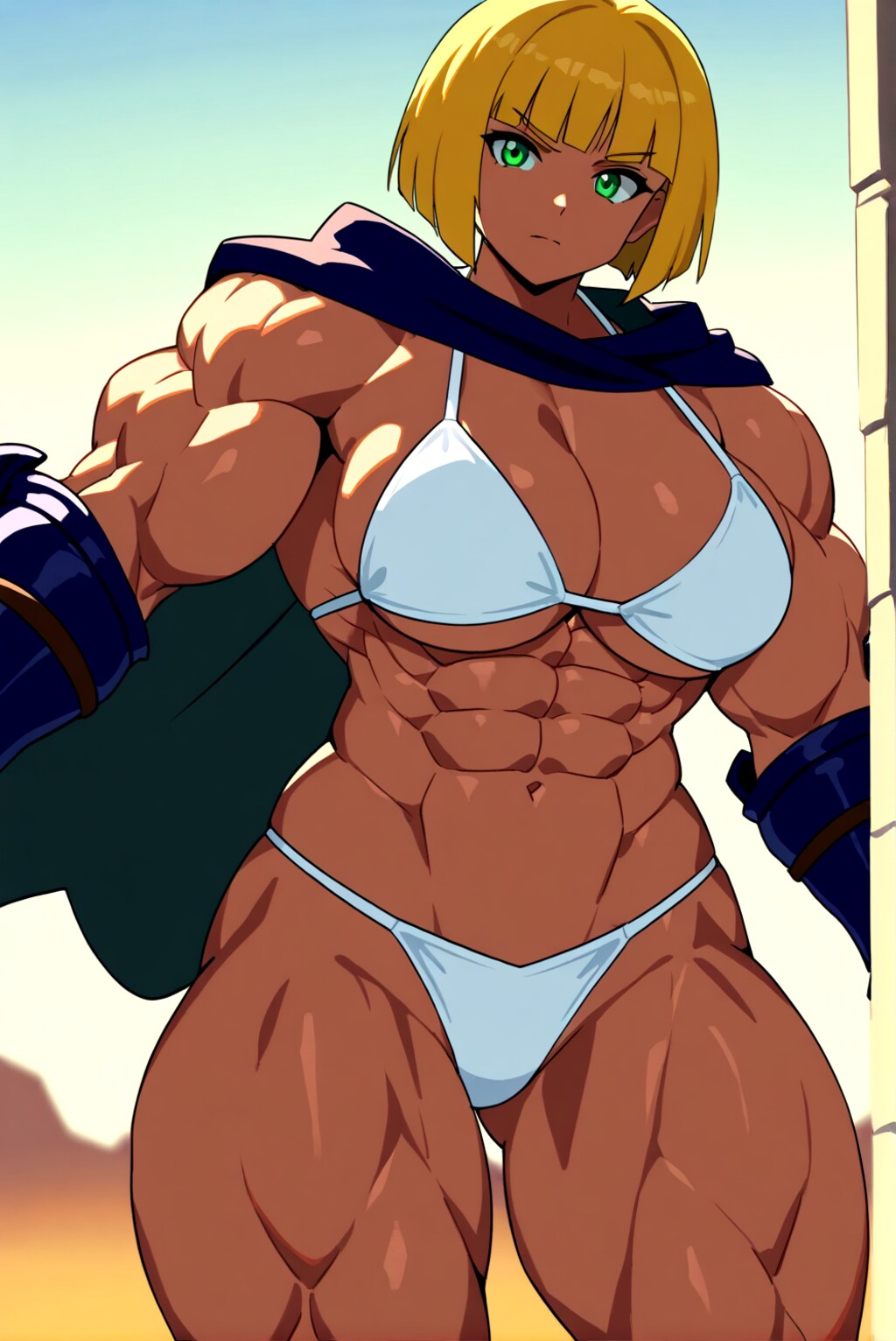 ビキニな騎士・アーマーさん：ムキムキ