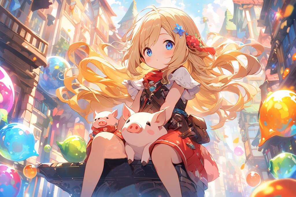 ぶたさんと少女