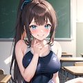 誘惑してくるスクール水着姿の同級生 2枚目