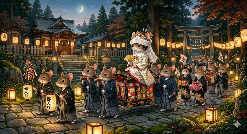 「ね」→「ねずみの嫁入り」
