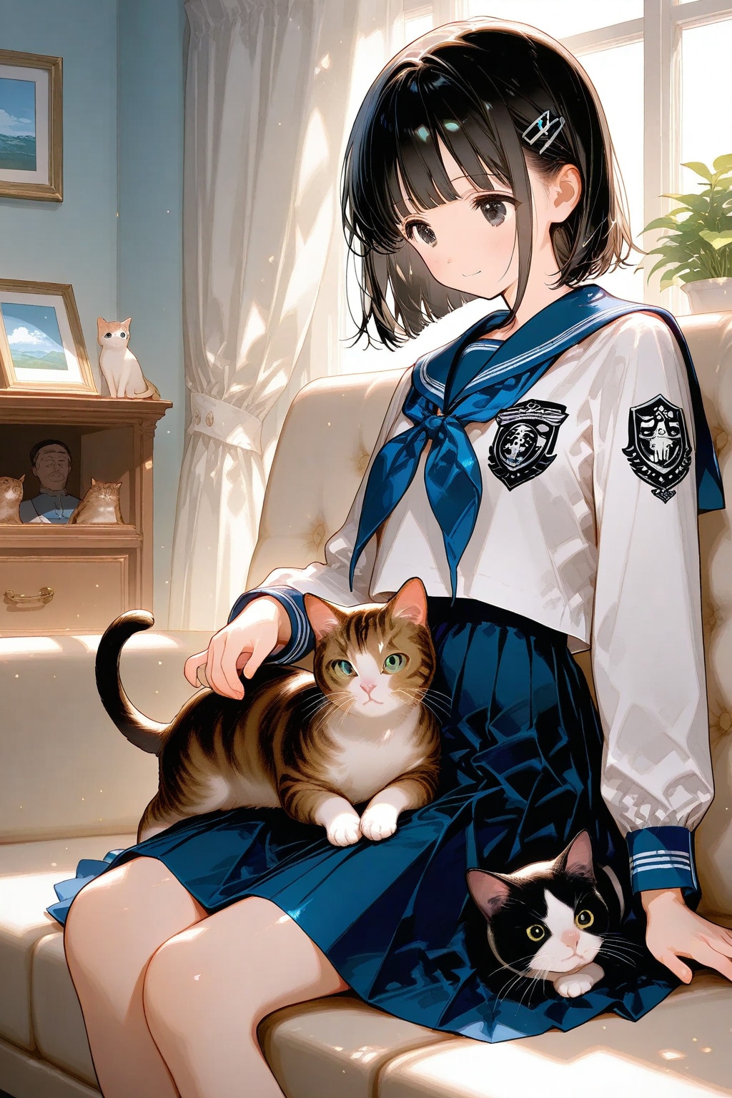 猫🐈と妹ちゃん✨２