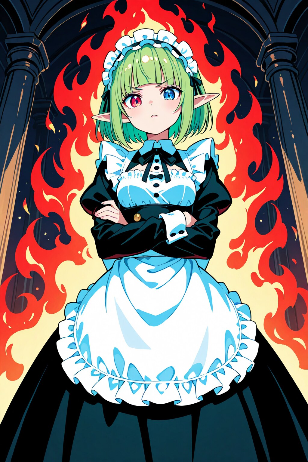 エルフメイドさん　その２ | の人気AIイラスト・グラビア