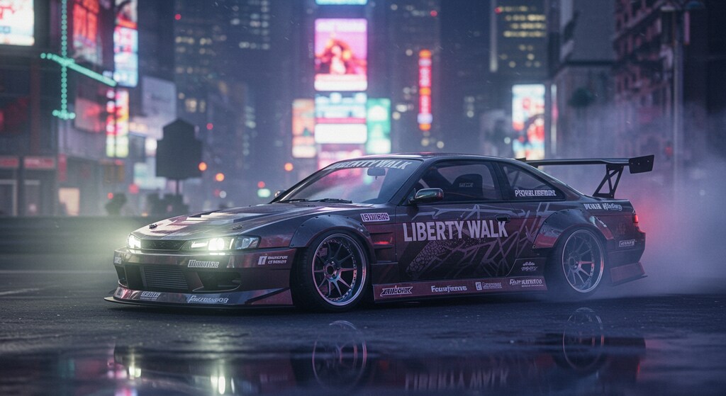 リバティーウォークS14シルビアのドリ車