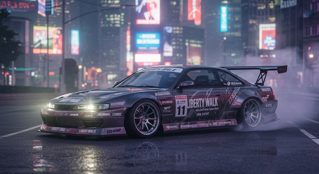 リバティーウォークS14シルビアのドリ車