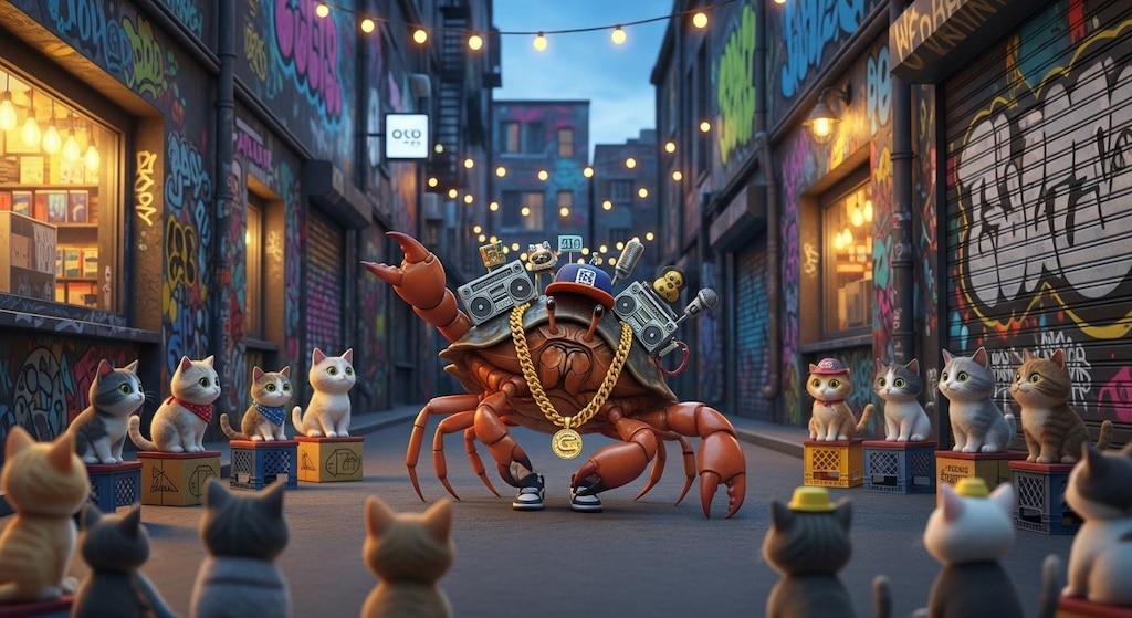 愛嬌を振りまく半蟹人