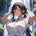 滝で涼もう 5枚目