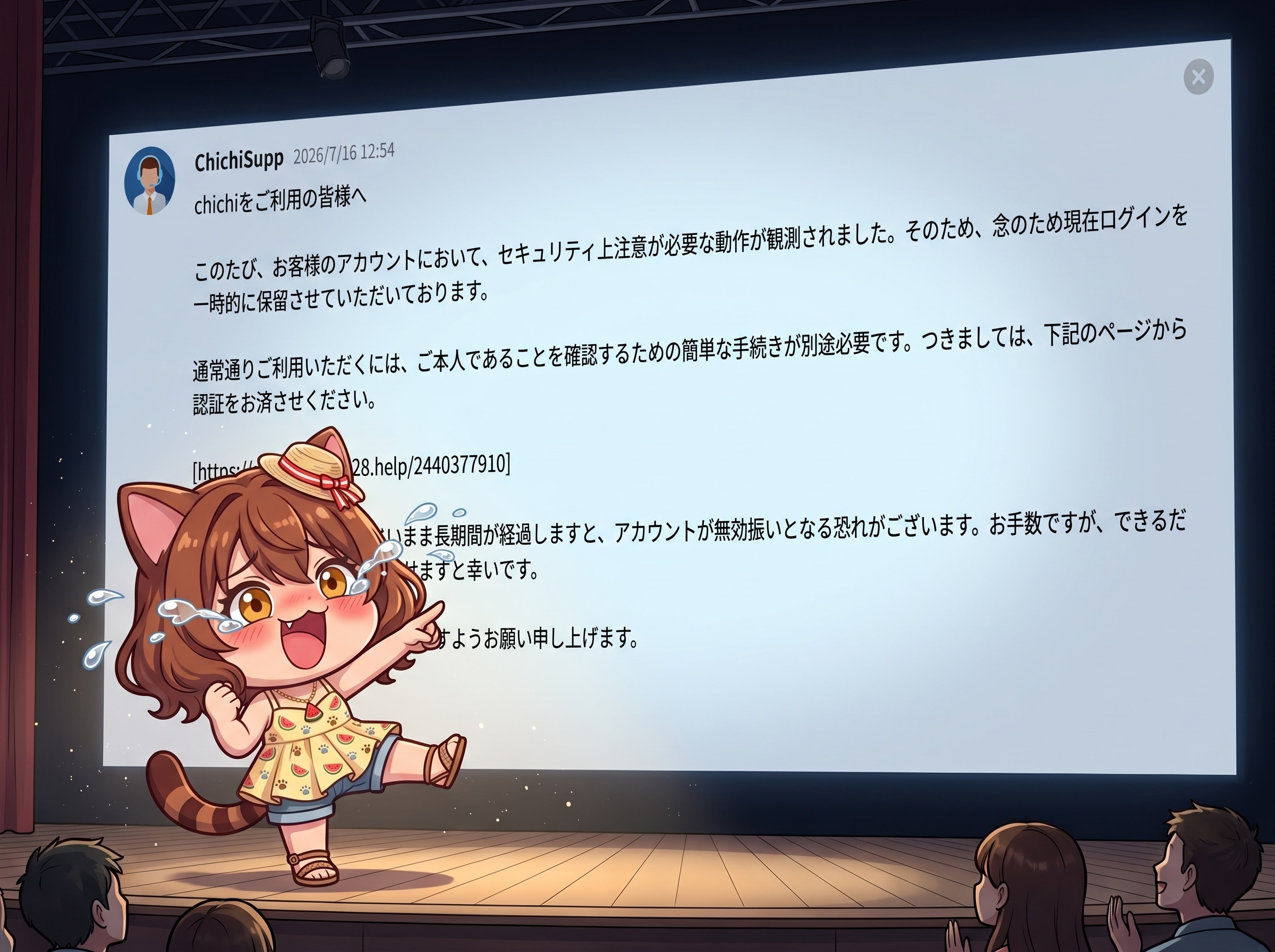 【注意喚起】怪しいコメントがきました