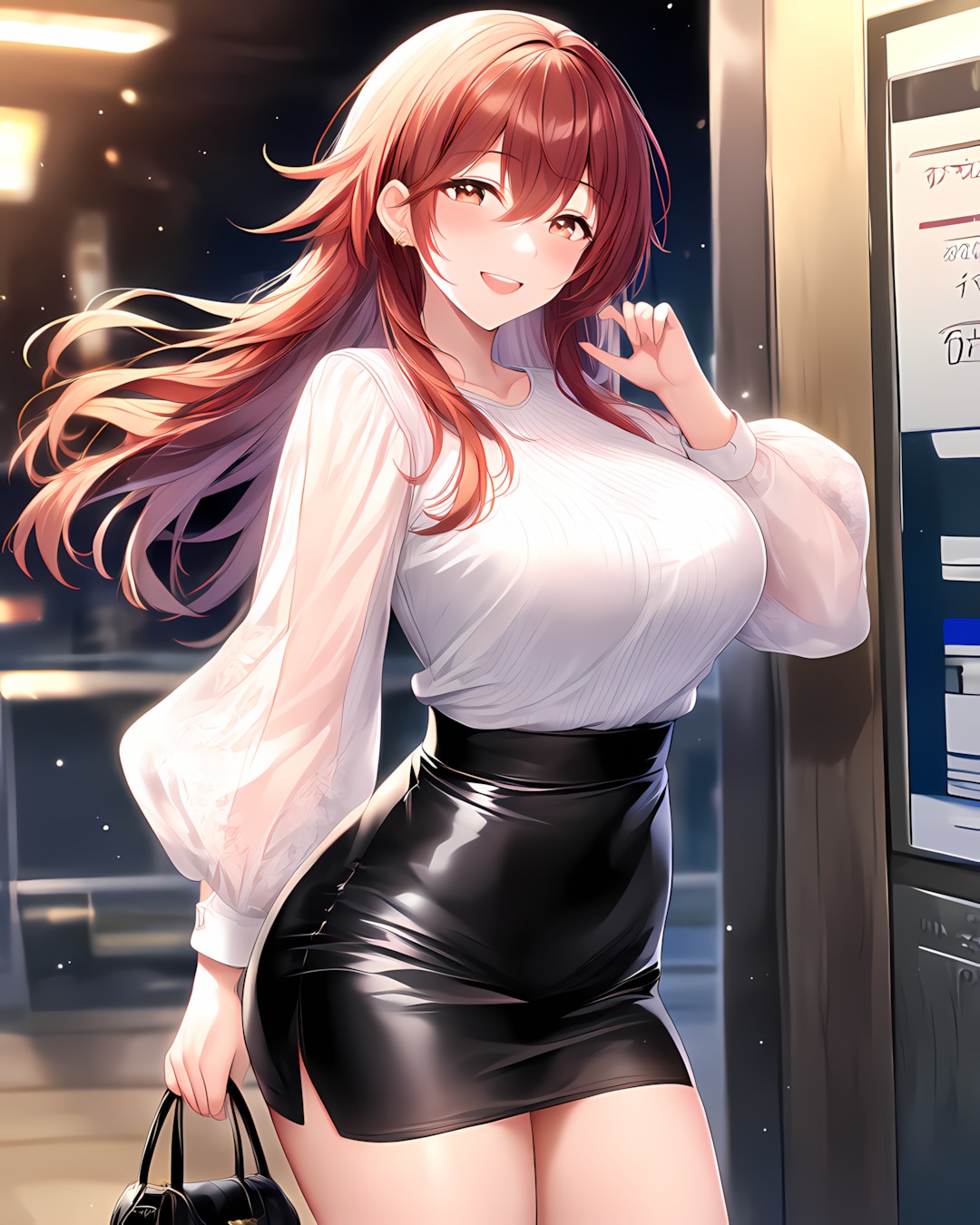 🚉「おかえり」夜の改札前の待ち合わせ🖤