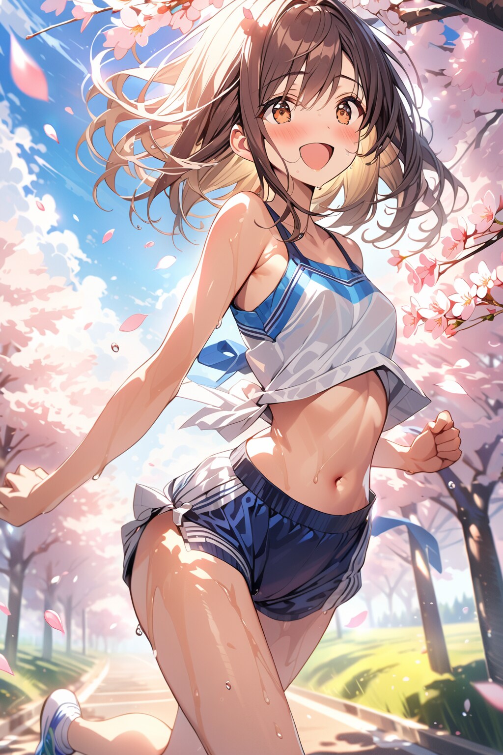 桜を見ながらトレーニング♪↑↑