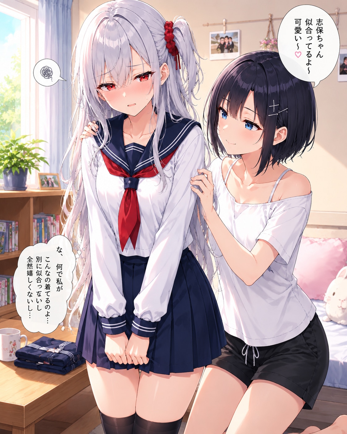 志保ちゃんにセーラー服を着せてみた