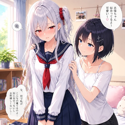 志保ちゃんにセーラー服を着せてみた | の人気AIイラスト・グラビア