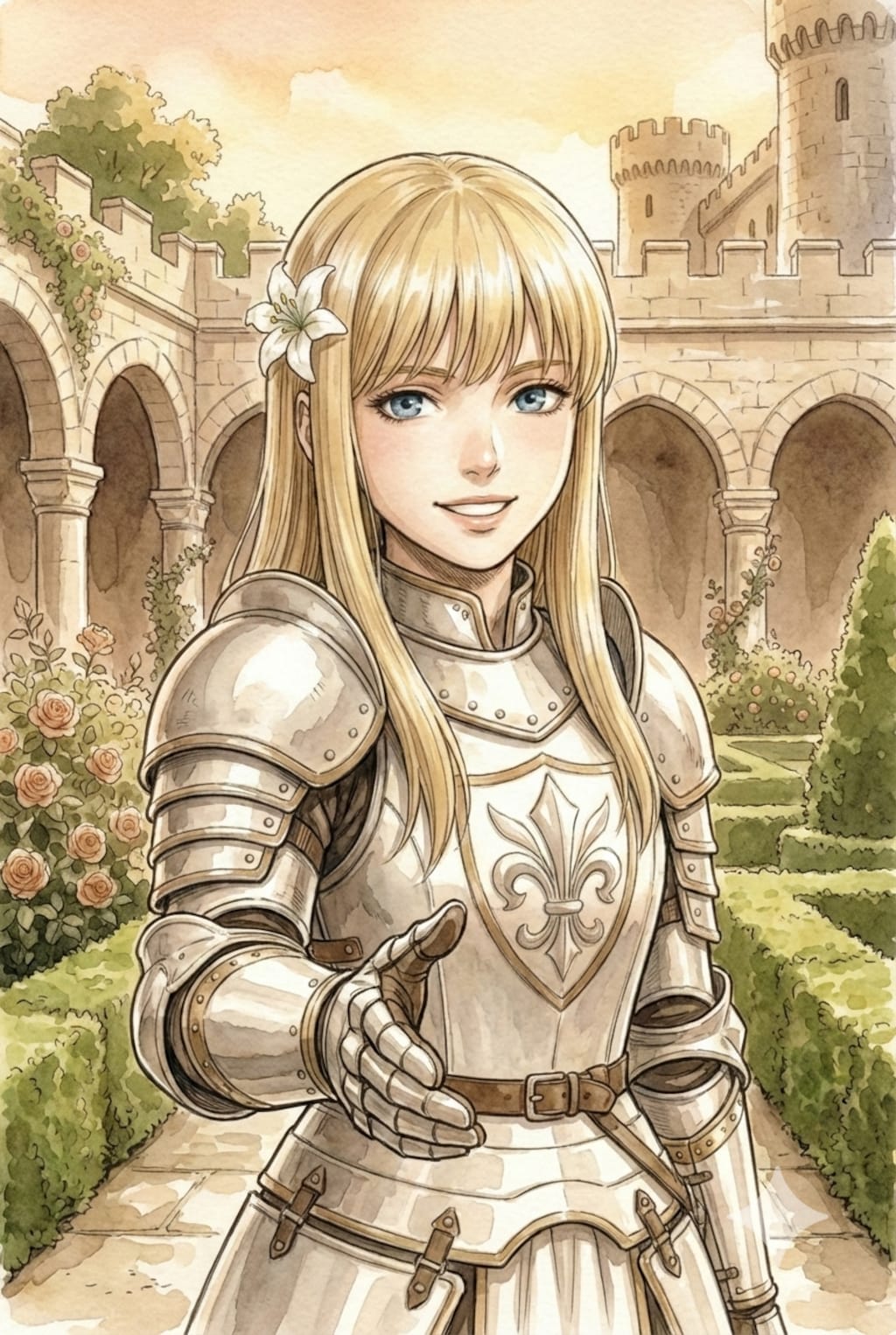 追っているモンスターの情報が手に入るまで、騎士団の困難な任務を共に。翠の人は警戒。