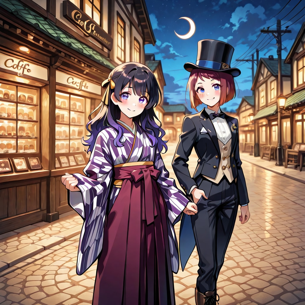 初めてのデヱト 紫陽とレオナ
