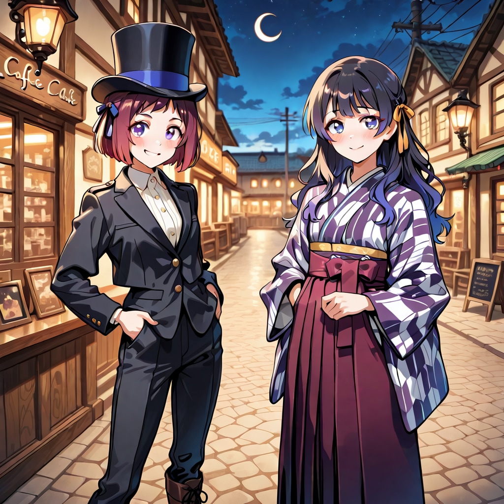 初めてのデヱト 紫陽とレオナ