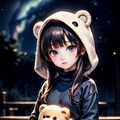 熊のぬいぐるみとゆきちゃん 7枚目