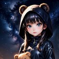 熊のぬいぐるみとゆきちゃん 3枚目