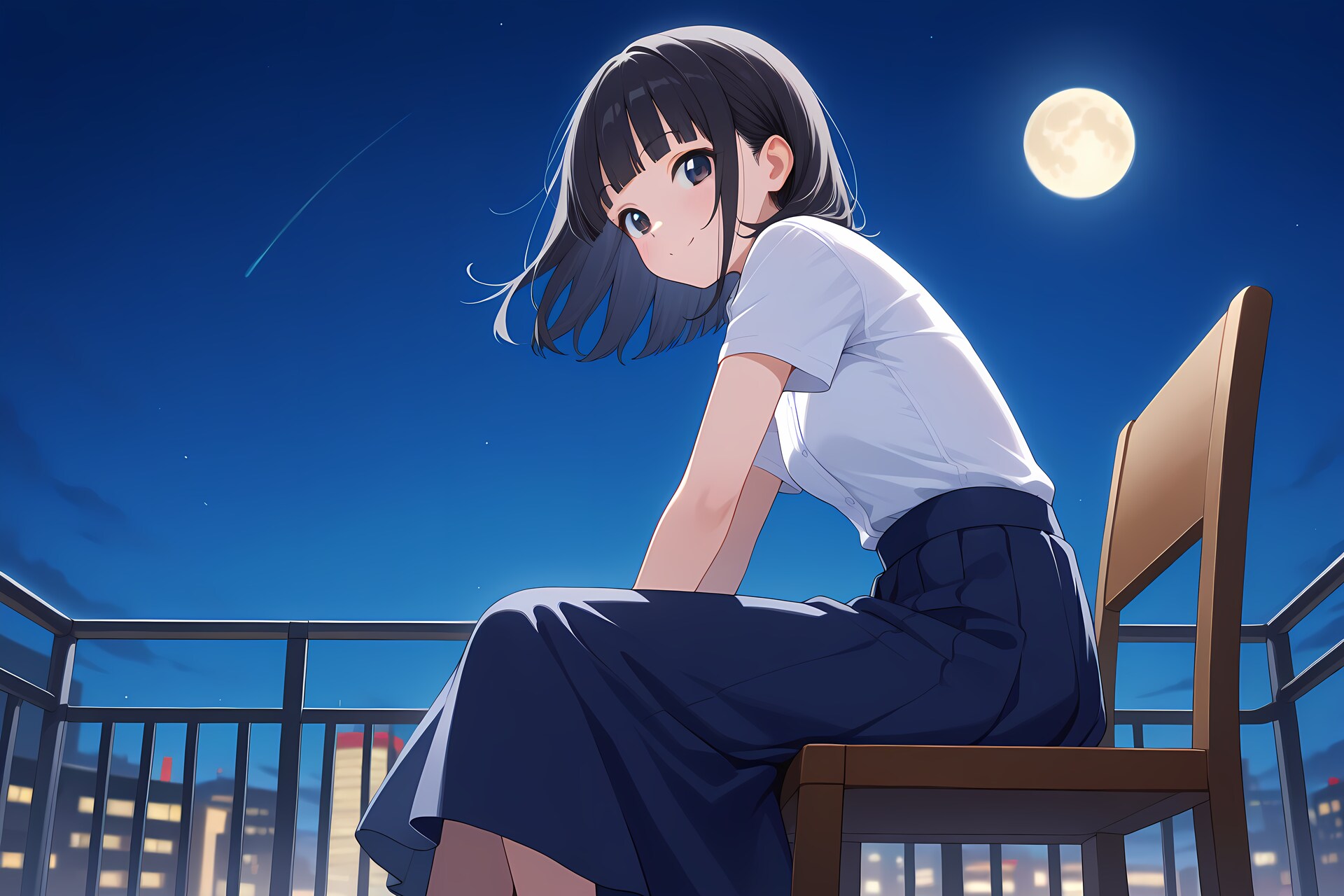 夜風に当たる | の人気AIイラスト・グラビア