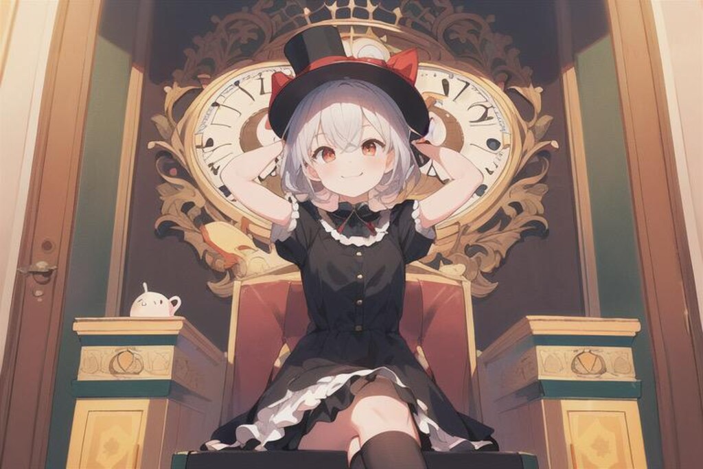 シルクハットの銀髪少女