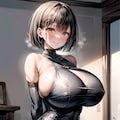 ハイレグレオタード女性集（黒髪ショートボブ編・その２） 12枚目