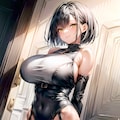 ハイレグレオタード女性集（黒髪ショートボブ編・その２） 5枚目