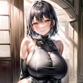 ハイレグレオタード女性集（黒髪ショートボブ編・その２） 2枚目