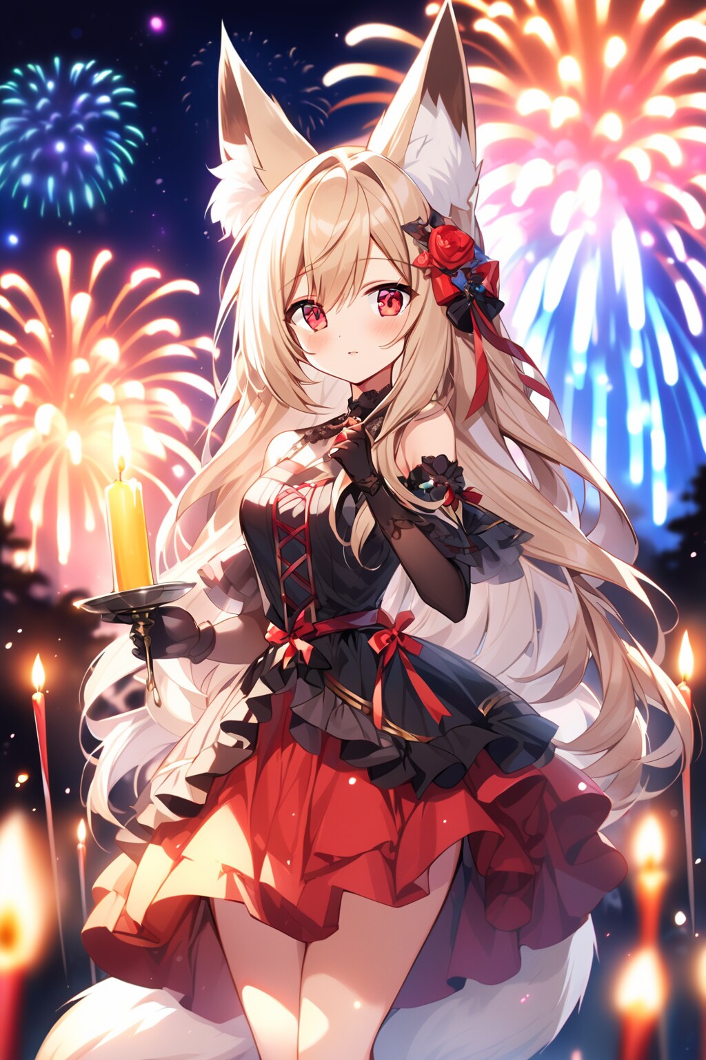 花火の中のパーティー