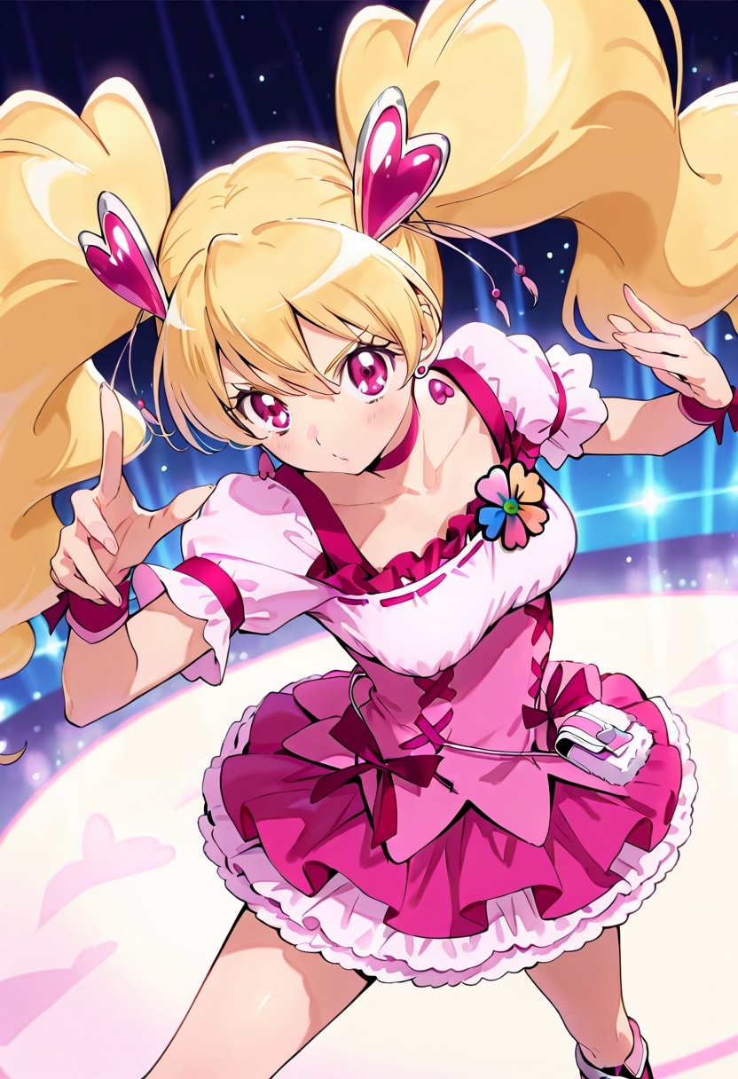 エンディングのダンスは魅力的、キュアピーチ | の人気AIイラスト・グラビア