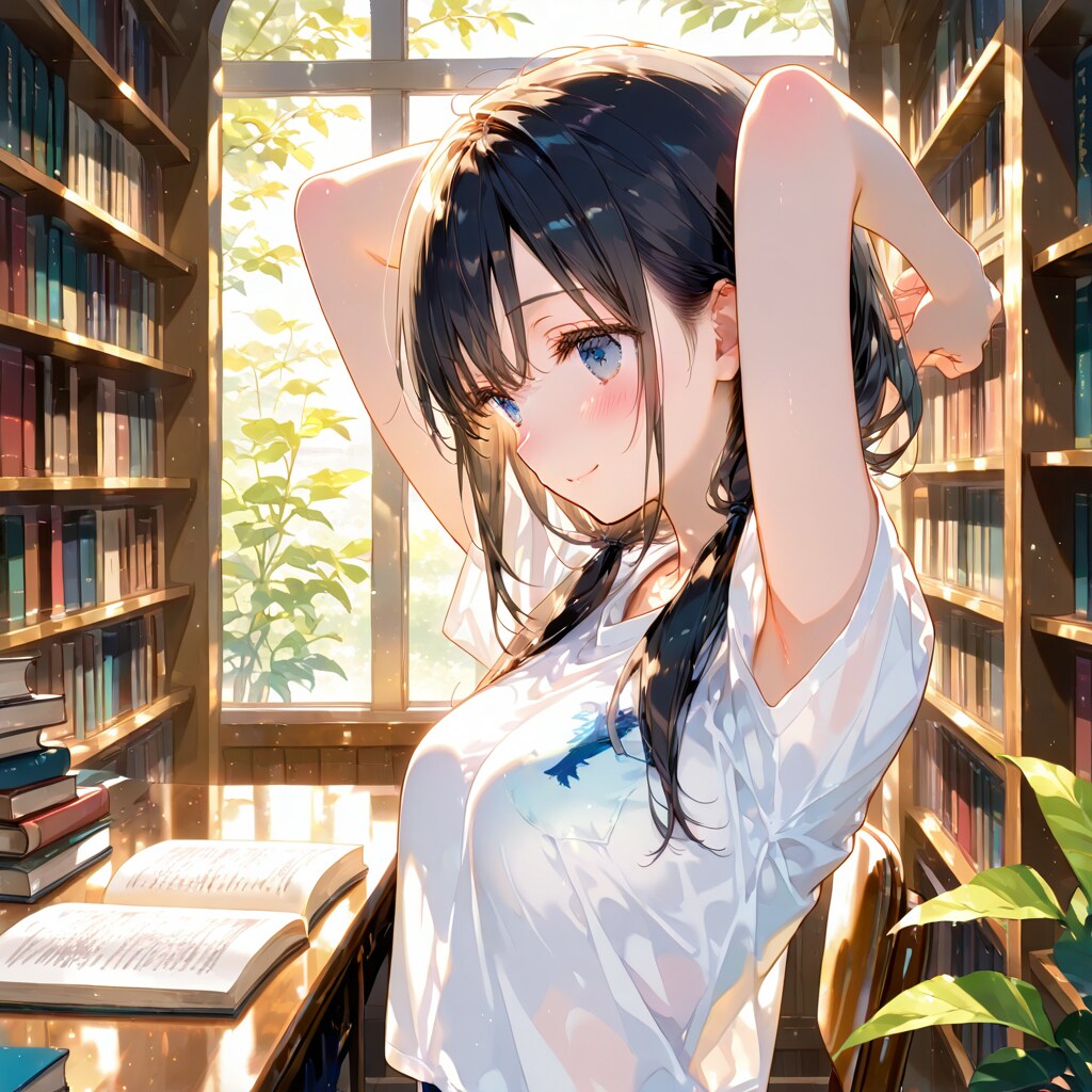 図書委員と勉強 | の人気AIイラスト・グラビア