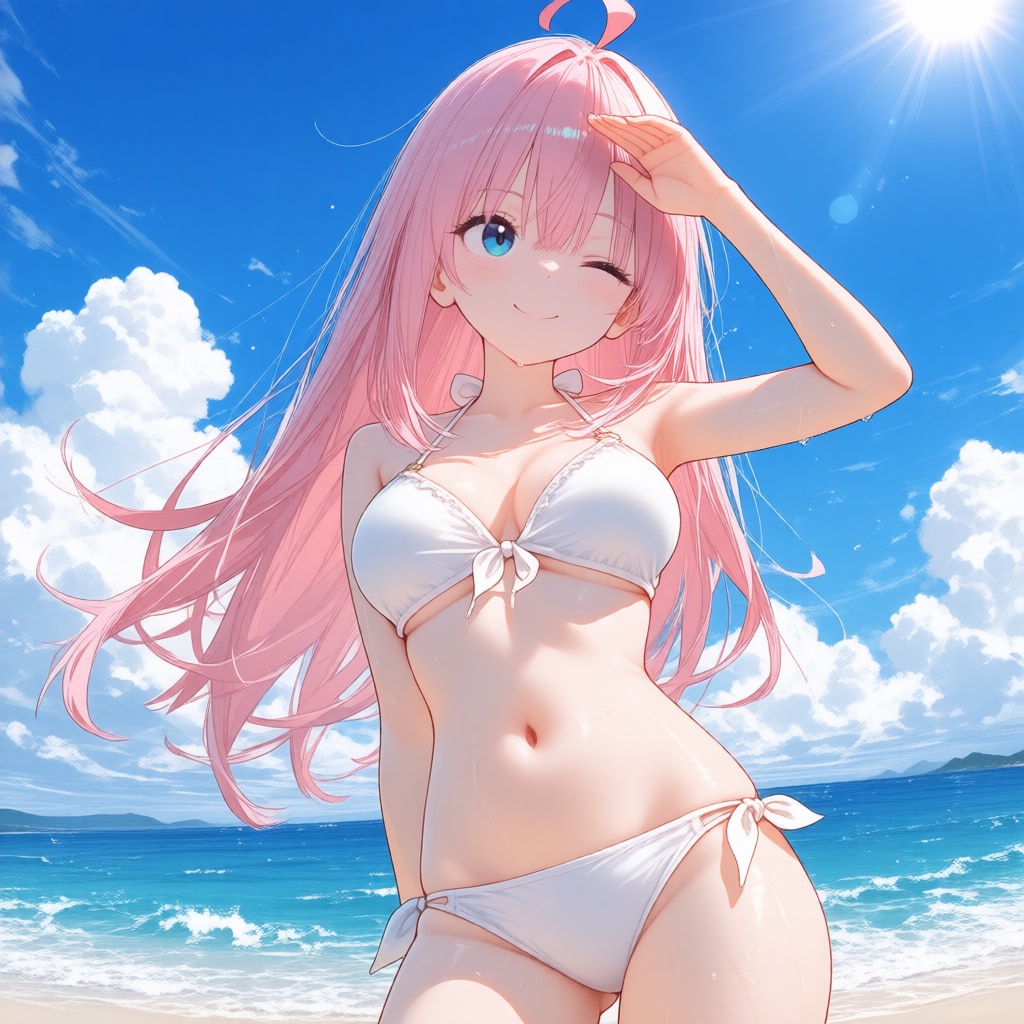 ピンク髪の子２