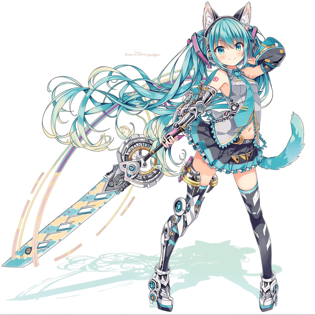 cat cyborg Miku