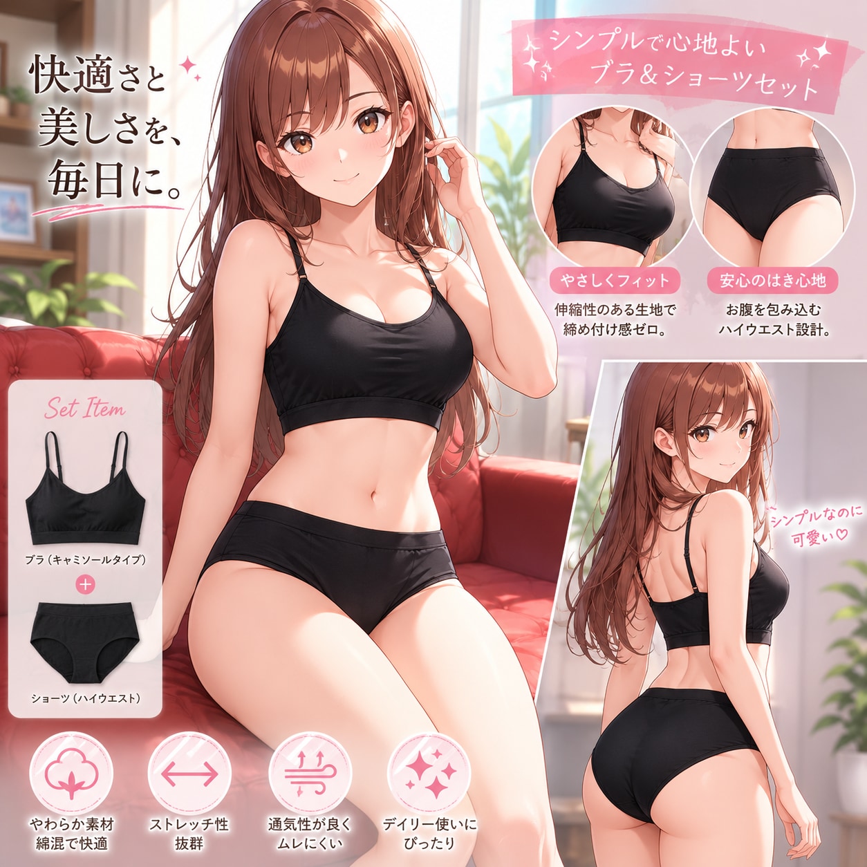 桐島さんのランジェリー姿