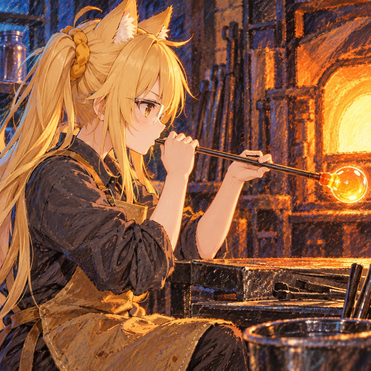 ガラス職人のミラ | の人気AIイラスト・グラビア