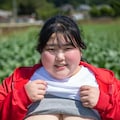 grokで作った田舎娘のおっぱい見せ 2枚目