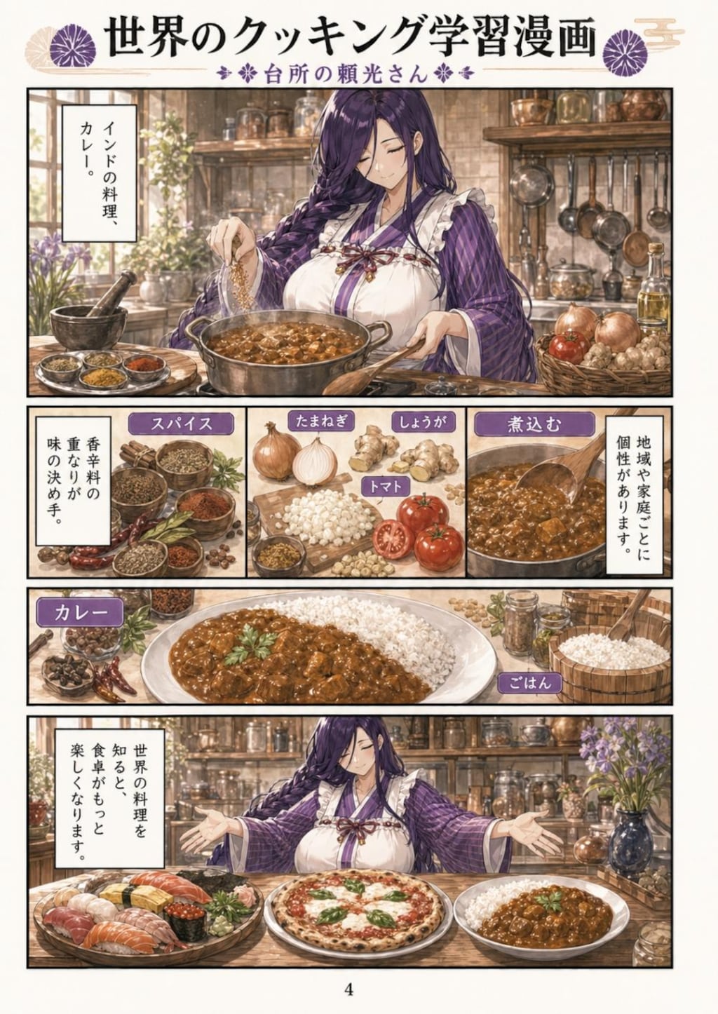 世界のクッキング学習漫画