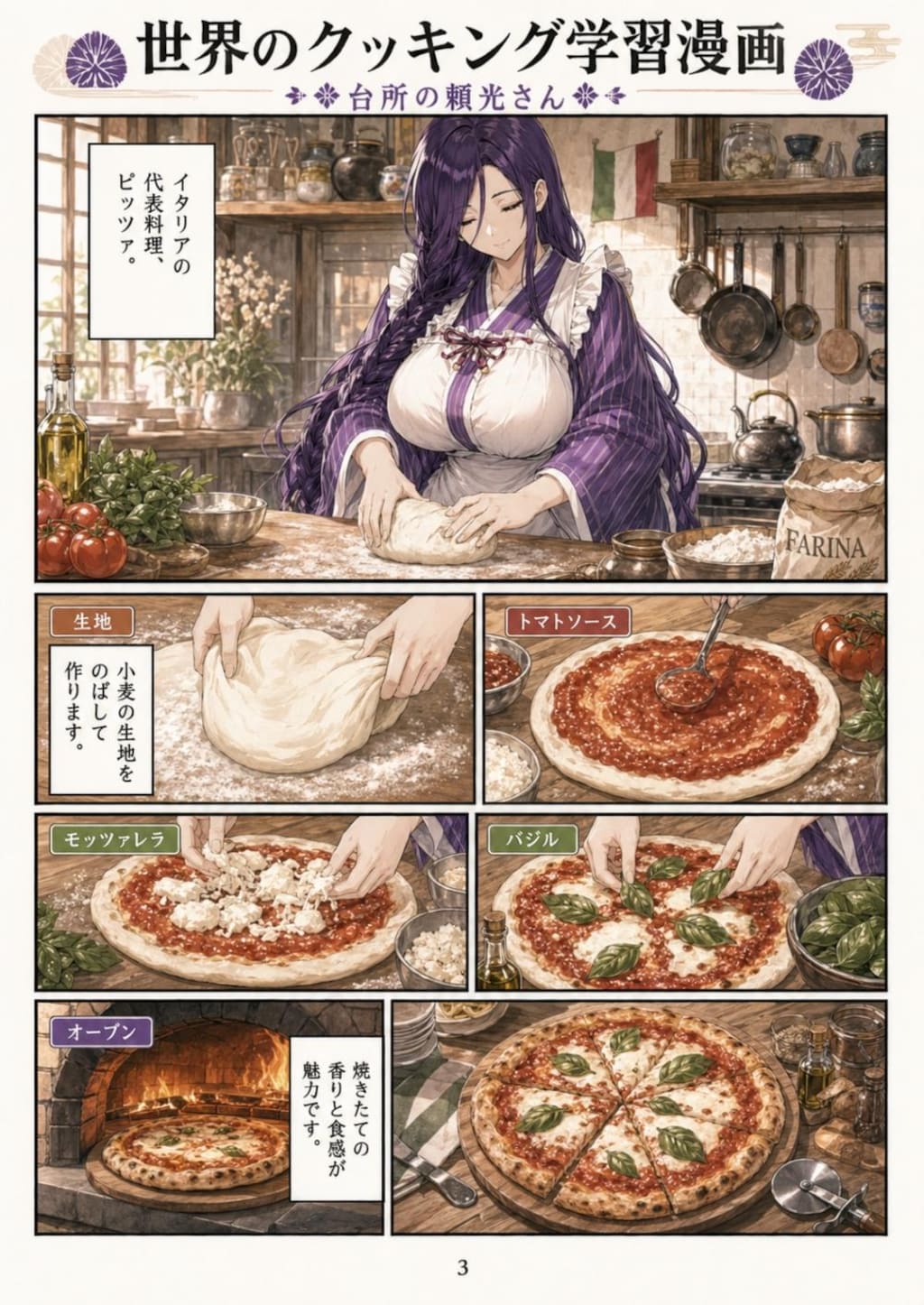 世界のクッキング学習漫画