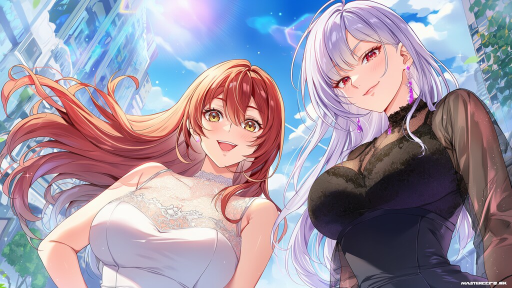 ノノカちゃん＆ミレナさんの横長ベアワンピツーショット：CanCam風