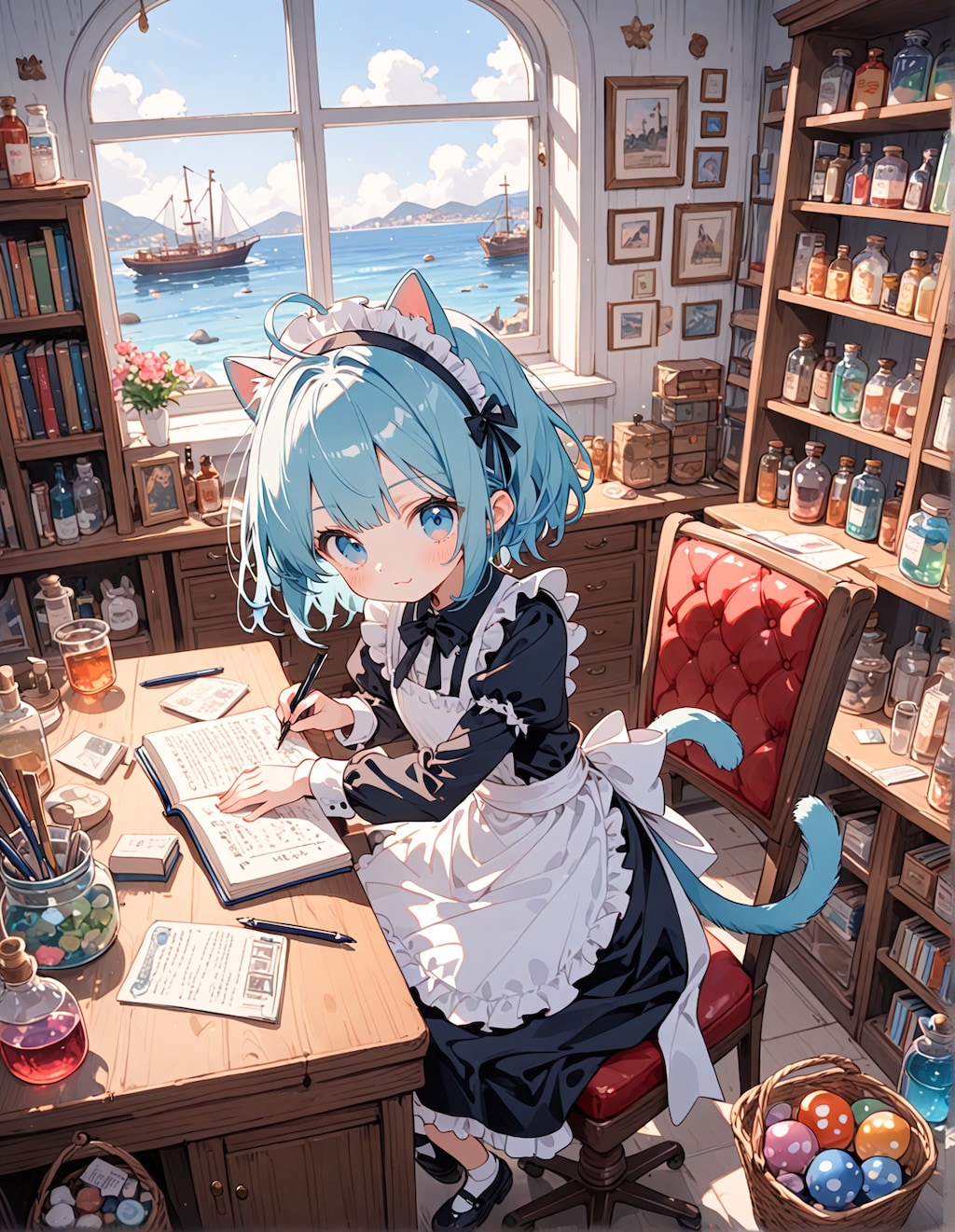 青メイド🐤🐤🐤