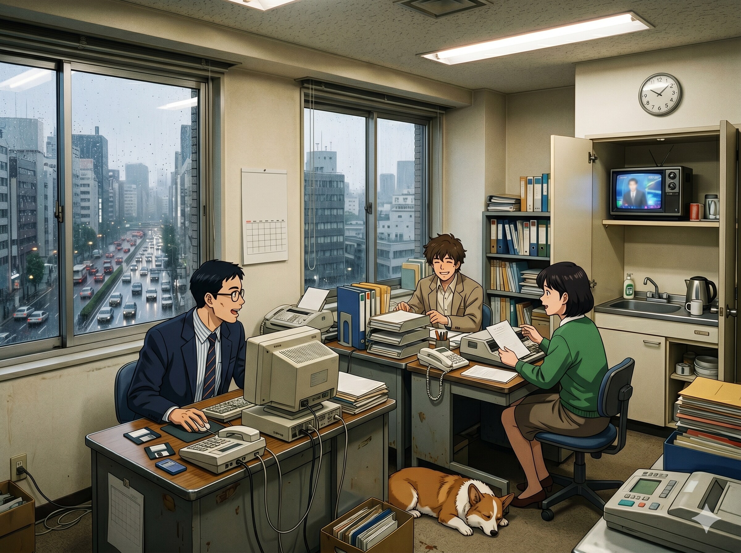 都会のオフィス 1989年