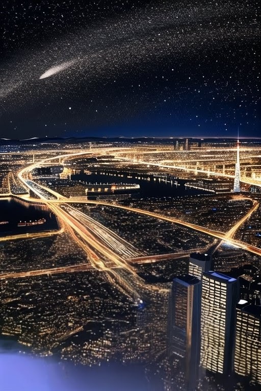 星夜景 | の人気AIイラスト・グラビア