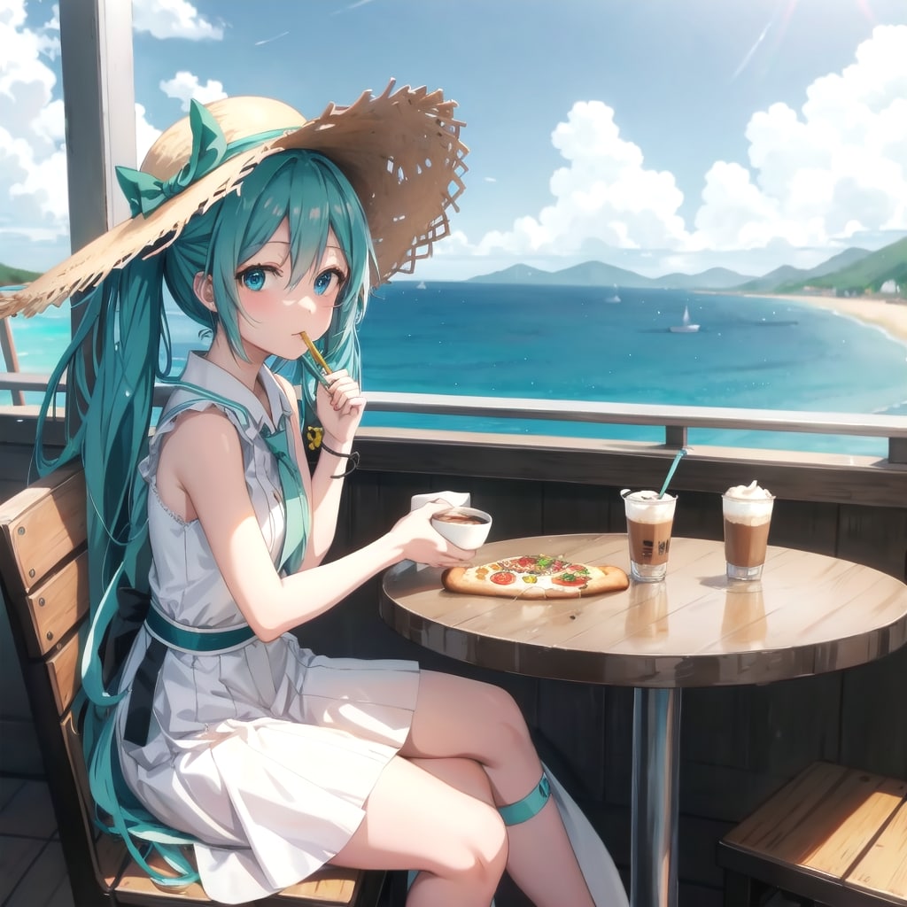 海の見えるレストラン | の人気AIイラスト・グラビア