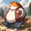 アニメ風、花粉症の伏し目猫娘＆猫 11枚目