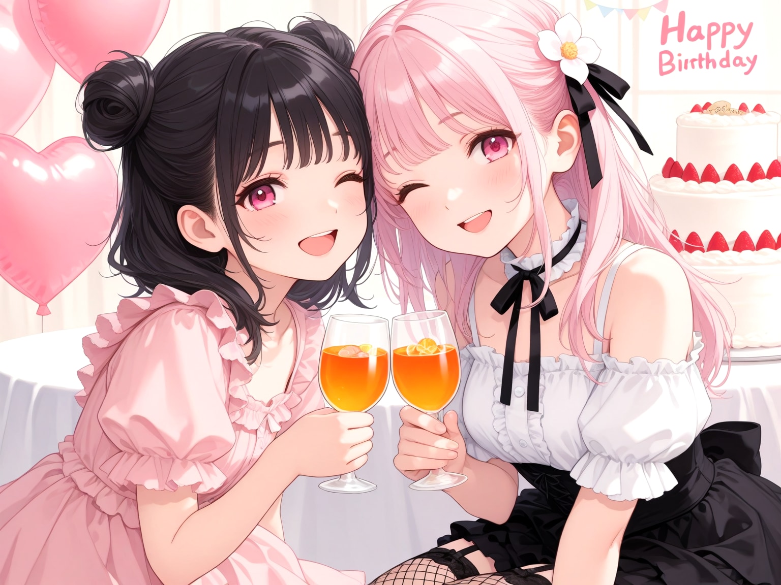 オレンジジュースで乾杯！ | の人気AIイラスト・グラビア